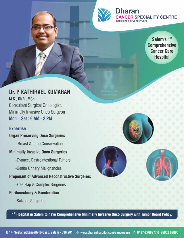 Dr. P. Kathirvel Kumaran | Dharan Cancer Speciality Centre